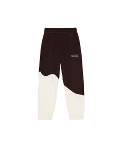 Brown White Wave Elasticated Pants