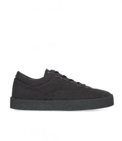 YEEZY MENS CREPE SNEAKER IN WASHED CANVAS GRAPHITE