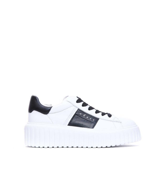 H-Black Stripes Allac Fascia Logo LE9 White Sneakers