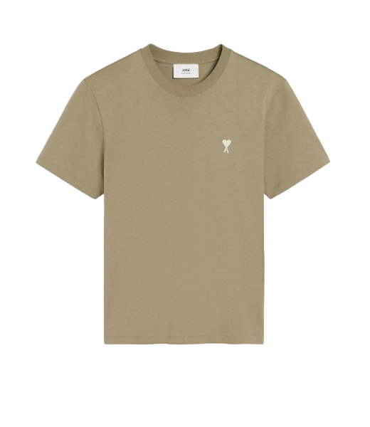 Khaki Cotton Ami De Coeur T-Shirt