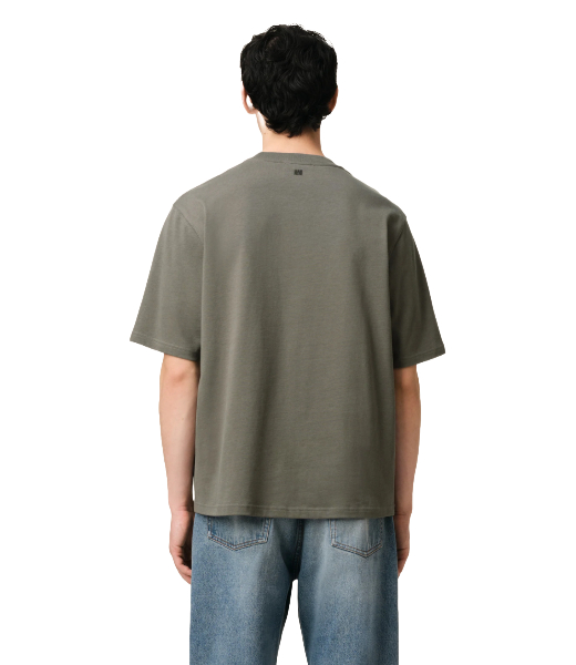 Taupe Cotton Tonal Ami De Coeur T-Shirt
