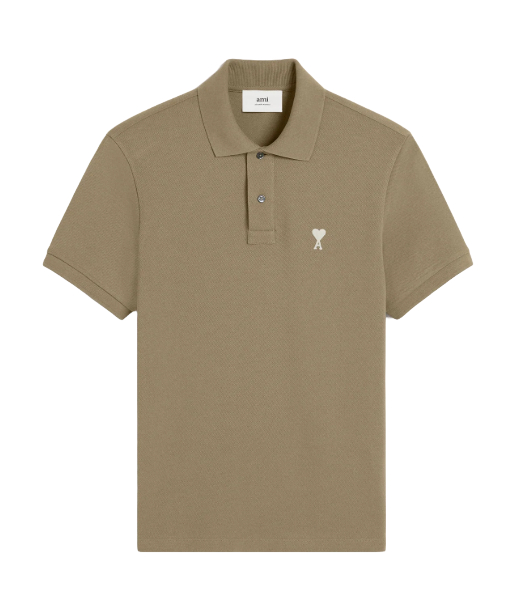 Khaki Cotton Ami De Coeur Polo Shirt