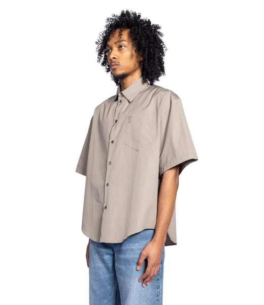 Taupe Ami De Coeur Short Sleeves Shirt