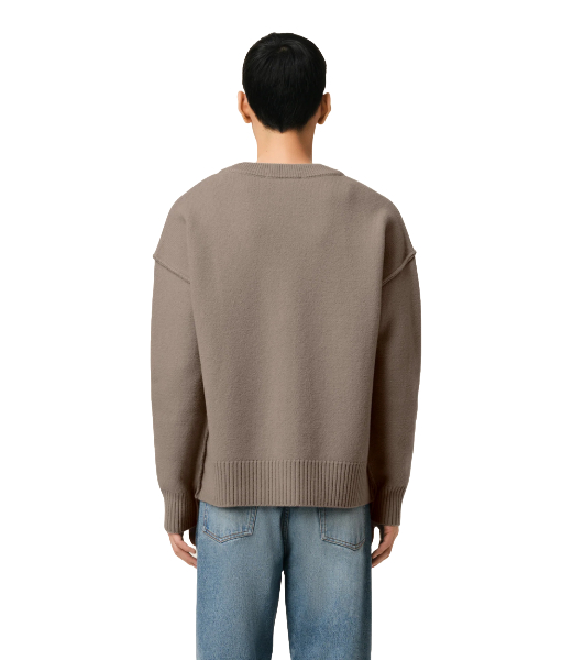Taupe Ami De Coeur Wool Merino Cardigan