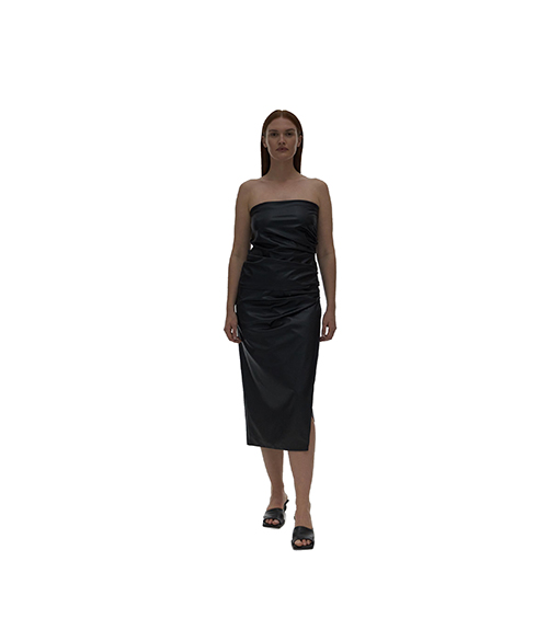 Vegan Leather Tube Top