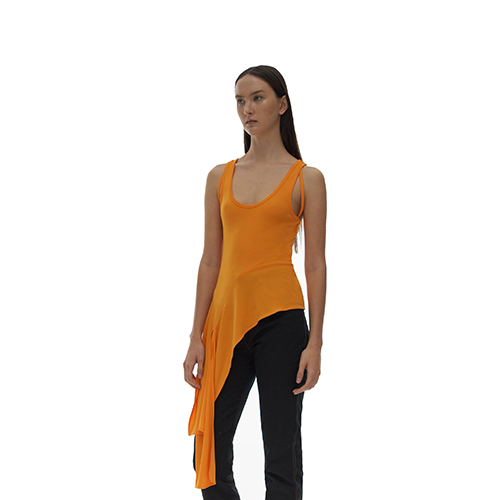 Twisted Asymmetric Apricot Tank
