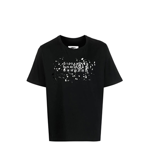 Black White Logo Tee