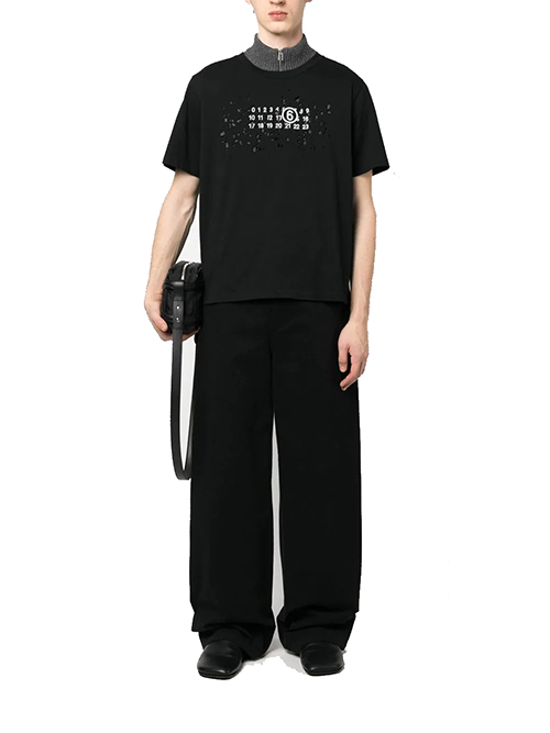 Black White Logo Tee