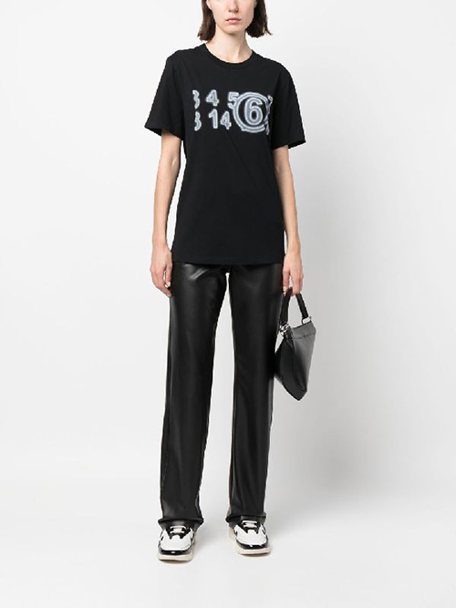 Black White logo Tee