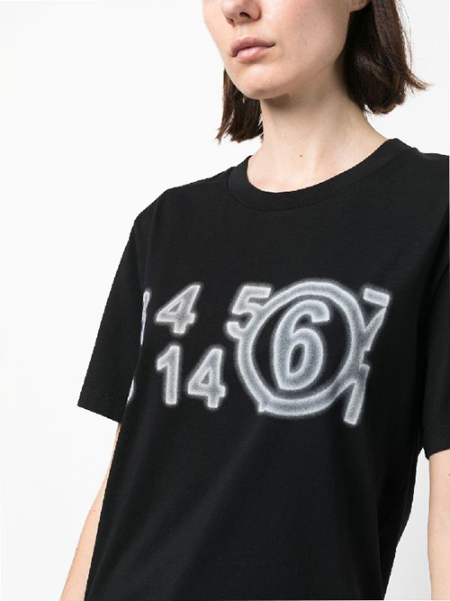 Black White logo Tee