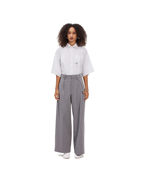 Grey Wide Leg Pants
