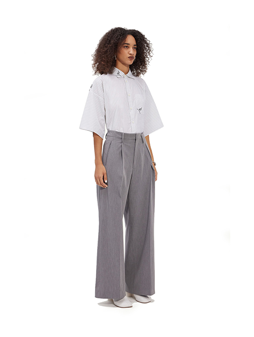 Grey Wide Leg Pants