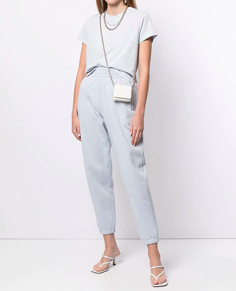 Foundation JSY SS Shrunken Logo Paint Xenon Blue Tee