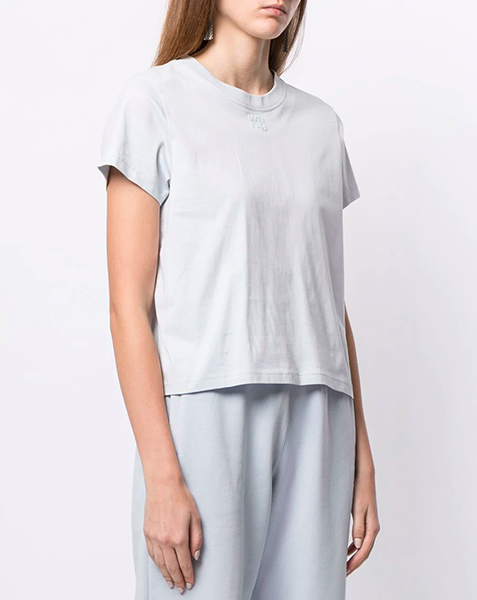 Foundation JSY SS Shrunken Logo Paint Xenon Blue Tee