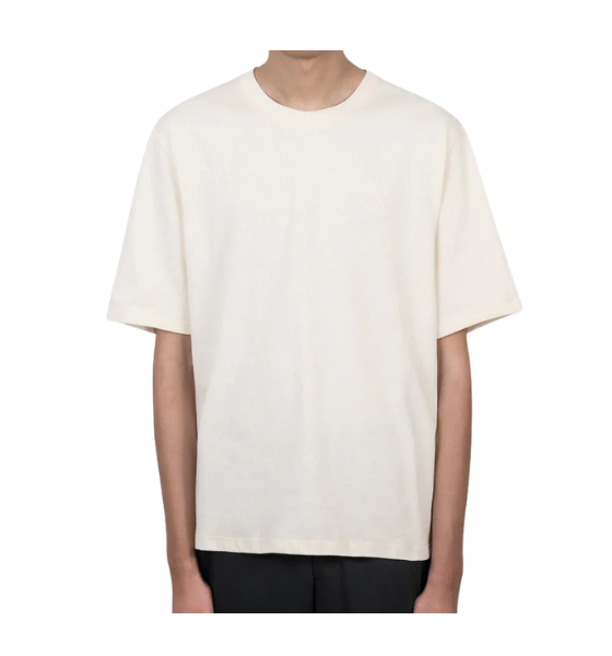 White Cream Small Tonal Embossed Ami De Coeur T-Shirt Jersey