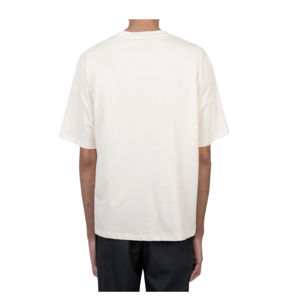 White Cream Small Tonal Embossed Ami De Coeur T-Shirt Jersey