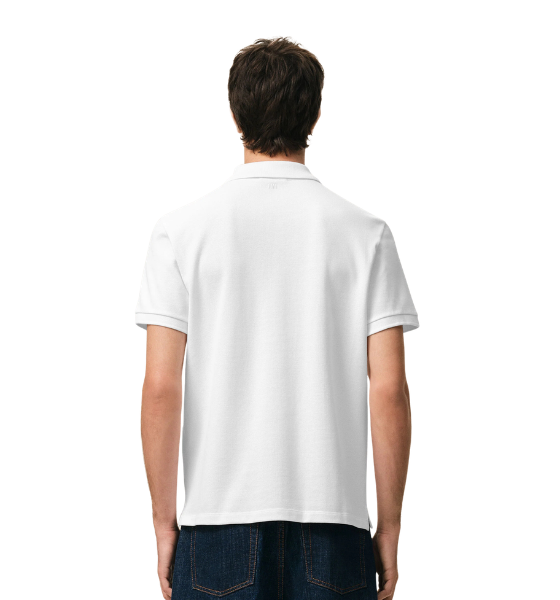 White/Red Ami De Coeur Light Pique Polo Shirt