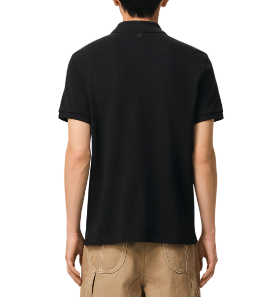 Black/White Ami De Coeur Light Pique Polo Shirt