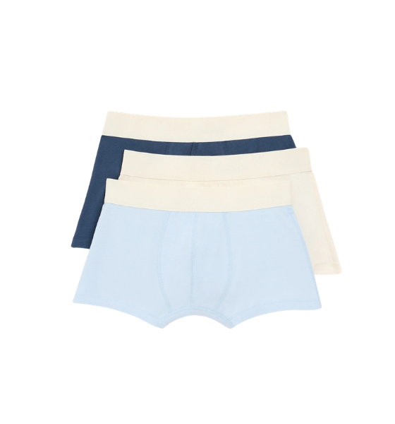 Cream/Ink/Cashmere Blue Three Pack Ami De Coeur Stretch Cotton Boxers