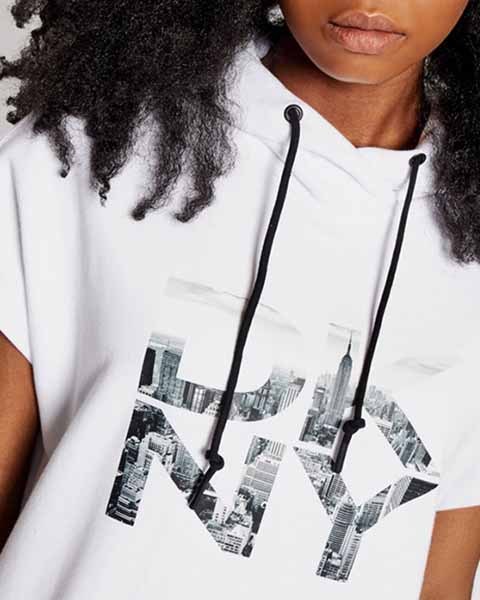 Sport White Logo Hooded Sweatdress