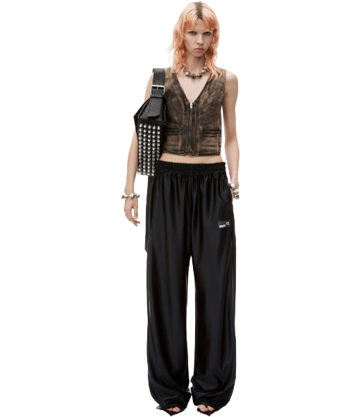 Black Trackpant With Piping