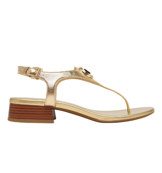 Pale Gold Metallic Leather Mckenzie Flex Thong