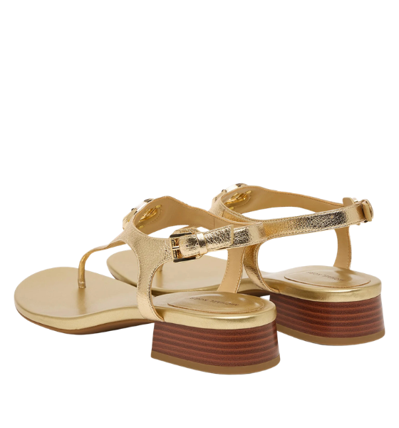 Pale Gold Metallic Leather Mckenzie Flex Thong