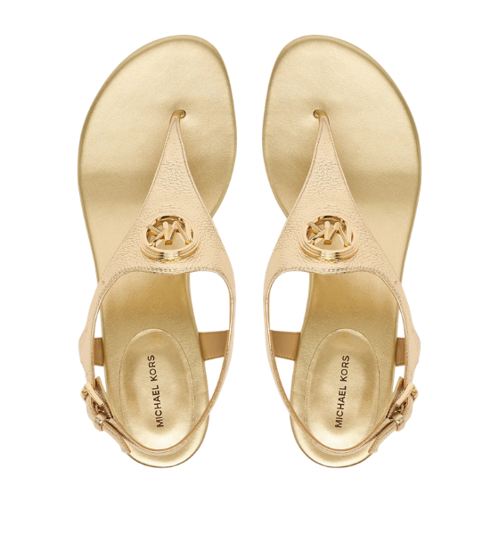 Pale Gold Metallic Leather Mckenzie Flex Thong