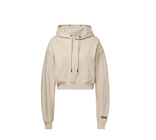 Victoria Beckham Crop Logo Hoodie