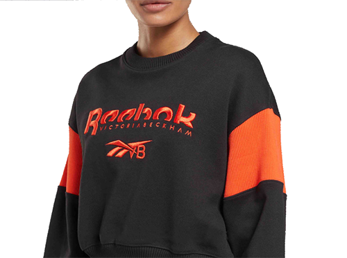 Victoria Beckham Orange Graphic Sweatshirt