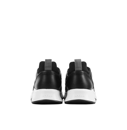 H585 Black Leather Sneakers