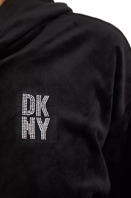 Strass Logo Black Velvet Jacket