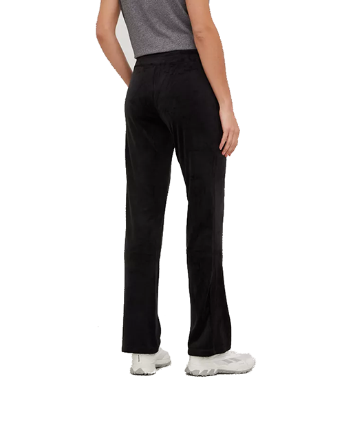 Strass Logo Black Velvet Active Pants