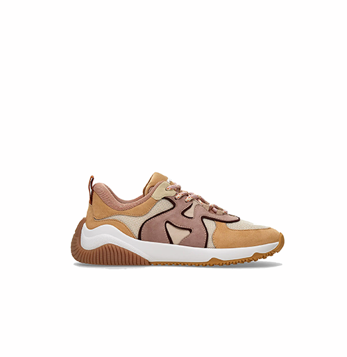 H597 Beige Violet Ivory Sneaker