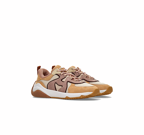 H597 Beige Violet Ivory Sneaker