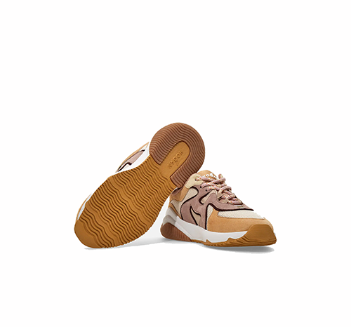 H597 Beige Violet Ivory Sneaker