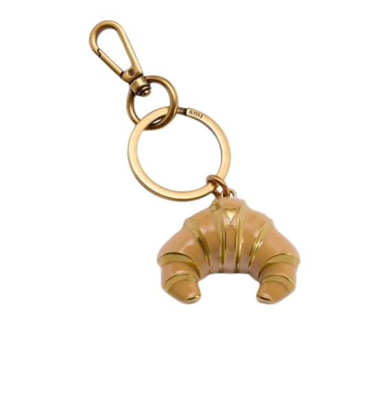 Gold Croissant Keyring
