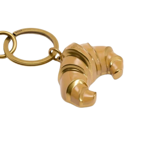 Gold Croissant Keyring