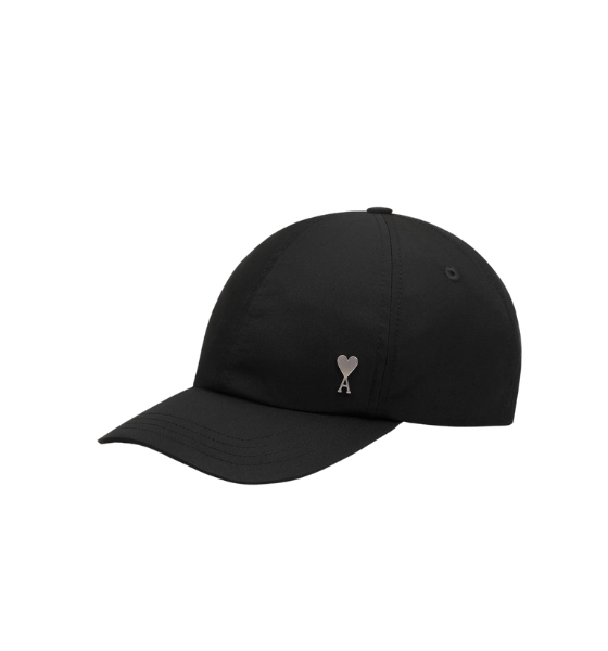 Black Technical Nylon Ami De Coeur Metal Cap