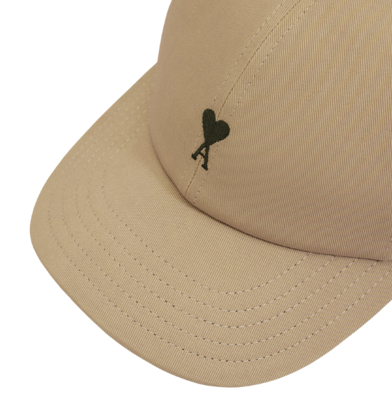 Taupe Beige Ami De Coeur Embroidery Cap