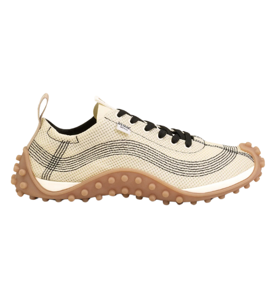 White Cream Mesh Mirage Sneakers