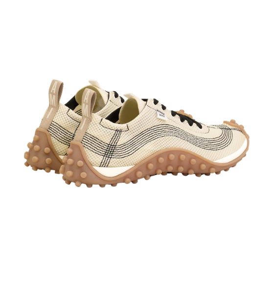 White Cream Mesh Mirage Sneakers
