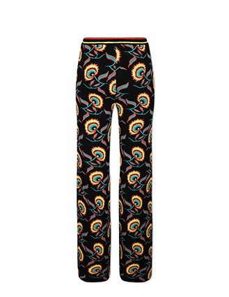 Jacquard Jamaican Flower Straight Pants