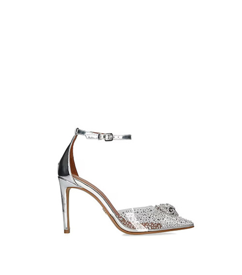 Crystal Vinyl Silver Occasion Sandal