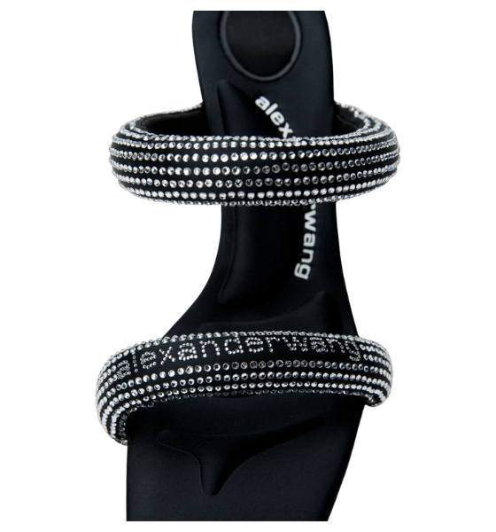 Black Crystal Julie Tubular Sandal
