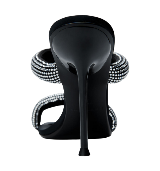 Black Crystal Julie Tubular Sandal