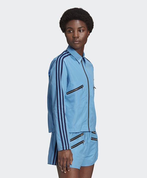 ADIDAS X LOTTA VOLKOVA LT BLUE ZIP SHIRT