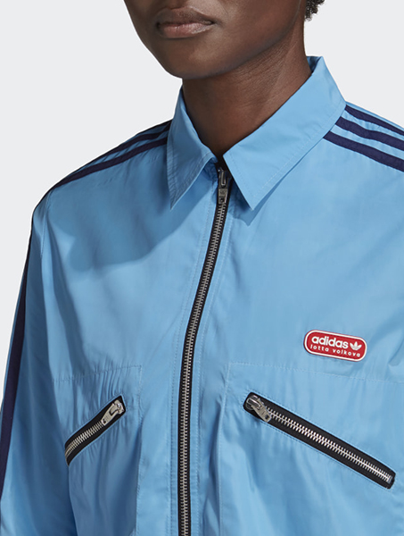 ADIDAS X LOTTA VOLKOVA LT BLUE ZIP SHIRT