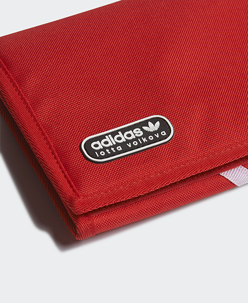ADIDAS X LOTTA VOLKOVA RED 3 FOLD CLUTCH