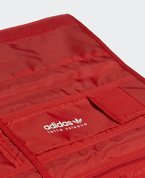 ADIDAS X LOTTA VOLKOVA RED 3 FOLD CLUTCH